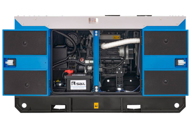 Дизельный генератор ТСС АД-12С-Т400-2РКМ5 в шумозащитном кожухе в Красноярске