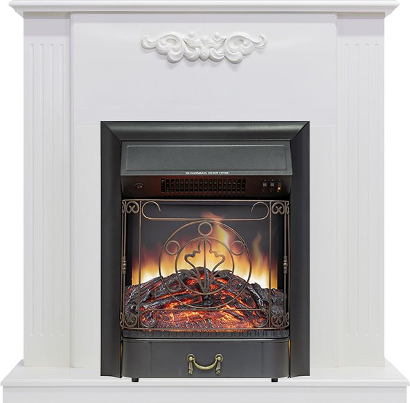 Каминокомплект Capri - Белое дерево делюкс с очагом Majestic FX Black в Красноярске
