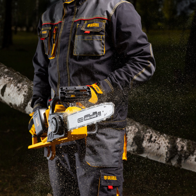 Цепная пила аккумуляторная бесщеточная RCS400-36, Li-ion, 36 В, 4 Ач, шина 400 мм Denzel в Красноярске