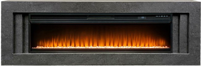 Каминокомплект Line 60 Dark Grey (Разборный) - Темный серый с очагом Vision 60 LED в Красноярске