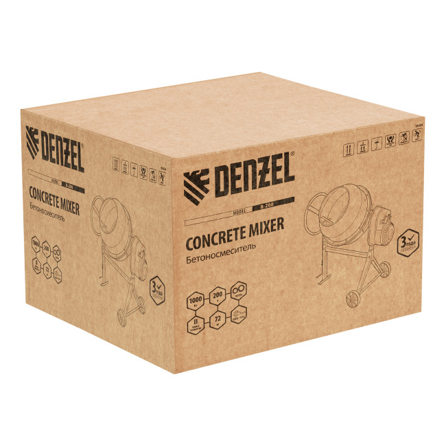 Бетоносмеситель B-200, 1000 Вт, 200 л Denzel в Красноярске Бетоносмеситель B-200, 1000 Вт, 200 л Denzel в Красноярске