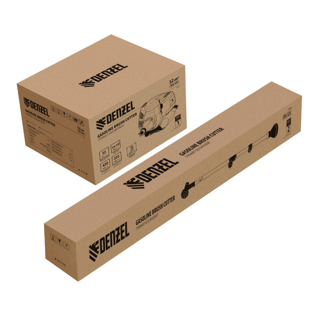 Триммер бензиновый DTL-52S, 52 см3, разъемная штанга, состоит из 2 частей Denzel в Красноярске