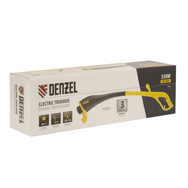 Триммер электрический TE-350, 350 Вт, 260 мм, катушка полуавтомат Denzel в Красноярске