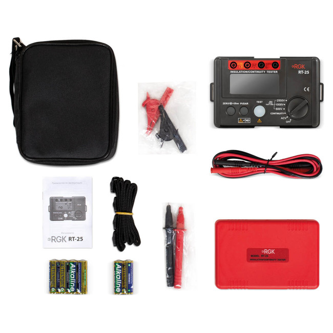 Цифровой мегаомметр RGK RT-25 с поверкой в Красноярске