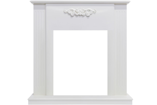 Каминокомплект Capri - Белое дерево делюкс с очагом Majestic FX M Brass в Красноярске Каминокомплект Capri - Белое дерево делюкс с очагом Majestic FX M Brass в Красноярске