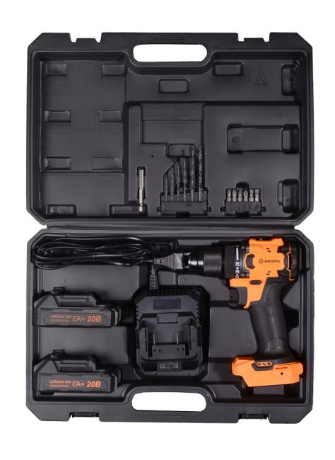 Дрель-шуруповерт аккумуляторная Вихрь ДА-20Л-2К/БП (2,0 А/ч) (бесщеточный двигатель, 70Нм) в Красноярске Дрель-шуруповерт аккумуляторная Вихрь ДА-20Л-2К/БП (2,0 А/ч) (бесщеточный двигатель, 70Нм) в Красноярске
