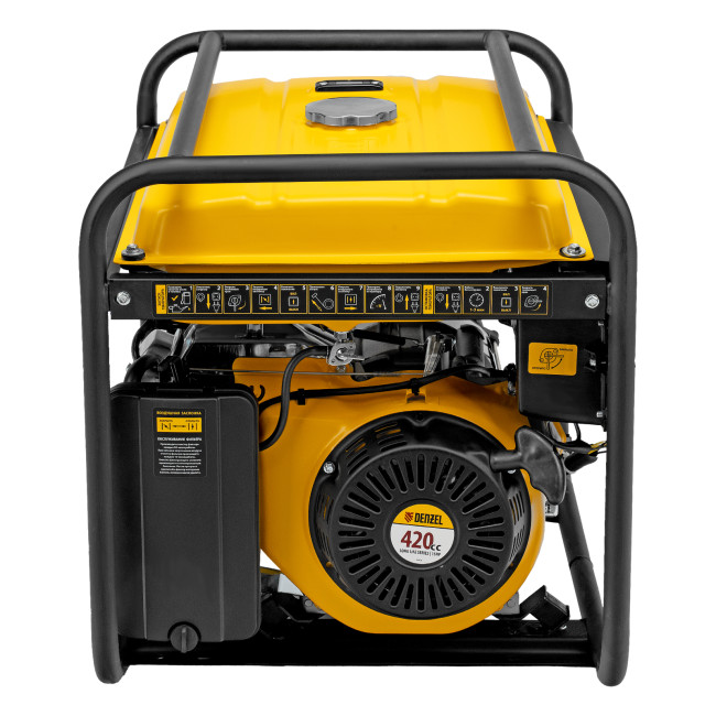 Генератор бензиновый GE 7900, 6.5 кВт, 220 В/50 Гц, 25 л, ручной пуск Denzel в Красноярске
