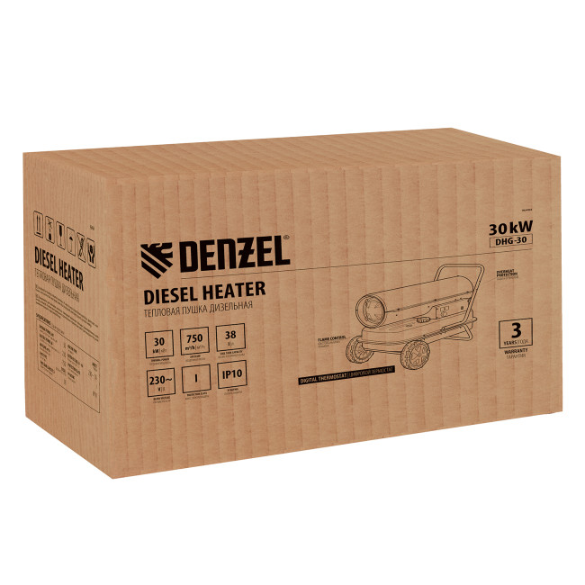 Дизельная тепловая пушка DHG-30, 30 кВт, 750 м3/ч, прямой нагрев Denzel в Красноярске