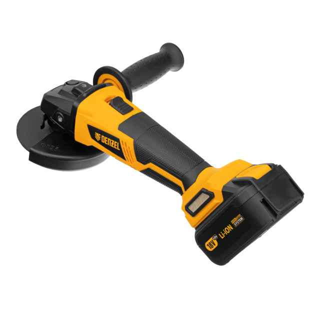 Машина углошлифовальная аккумуляторная бесщет. BLG-IB-18-125-4, Li-ion, 18 В Denzel в Красноярске Машина углошлифовальная аккумуляторная бесщет. BLG-IB-18-125-4, Li-ion, 18 В Denzel в Красноярске