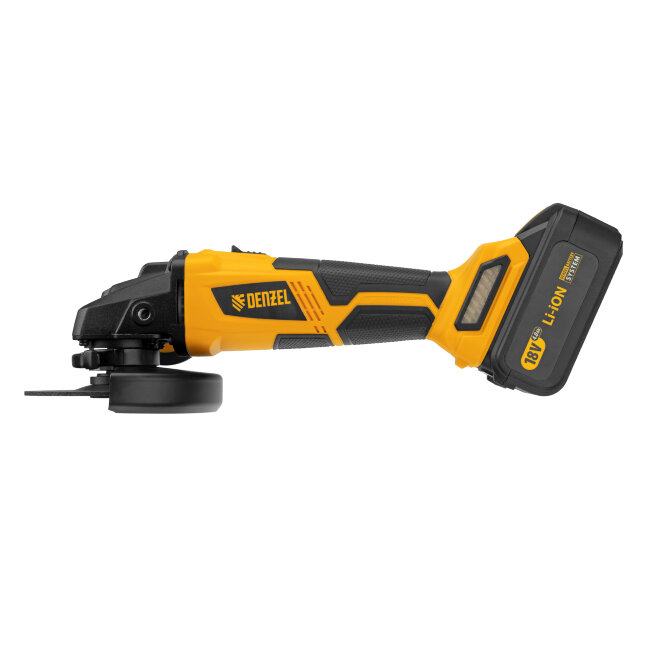 Машина углошлифовальная аккумуляторная бесщет. BLG-IB-18-125-4, Li-ion, 18 В Denzel в Красноярске Машина углошлифовальная аккумуляторная бесщет. BLG-IB-18-125-4, Li-ion, 18 В Denzel в Красноярске