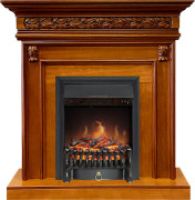 Каминокомплект Valletta - Орех с очагом Fobos FX Black Каминокомплект Valletta - Орех с очагом Fobos FX Black