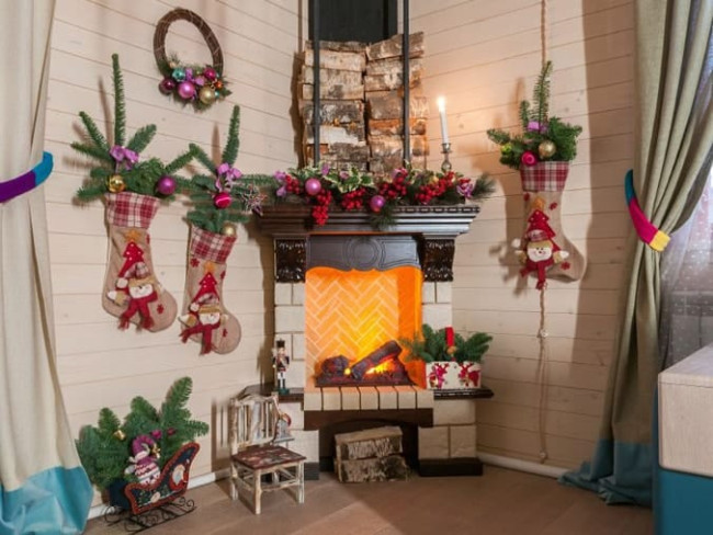 Каминокомплект Pierre Luxe - Темный дуб / Шампань (Высота 975мм) с очагом Cassette 400 LNH-INT PS (без дров) в Красноярске