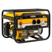 Генератор бензиновый PS 25, 2.5 кВт, 230 В, 15 л, ручной стартер Denzel Генератор бензиновый PS 25, 2.5 кВт, 230 В, 15 л, ручной стартер Denzel