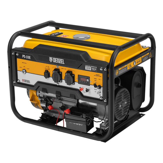 Генератор бензиновый PS-33E, 3.3 кВт, 230В, 15 л, электростартер Denzel в Красноярске Генератор бензиновый PS-33E, 3.3 кВт, 230В, 15 л, электростартер Denzel в Красноярске