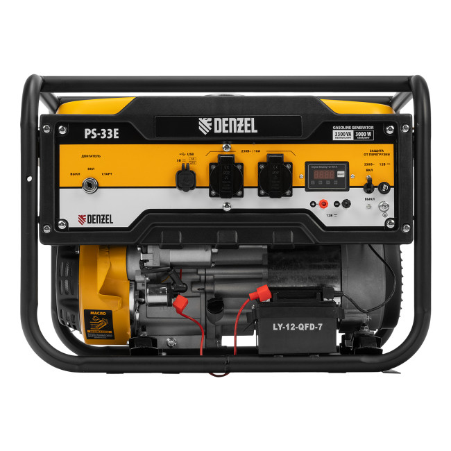 Генератор бензиновый PS-33E, 3.3 кВт, 230В, 15 л, электростартер Denzel в Красноярске Генератор бензиновый PS-33E, 3.3 кВт, 230В, 15 л, электростартер Denzel в Красноярске