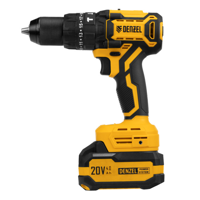 Дрель-шуруповерт аккумуляторная ударная бесщет. CIDH-BL-20, Li-Ion, 20 В// Denzel в Красноярске