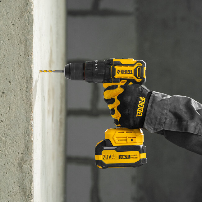 Дрель-шуруповерт аккумуляторная ударная бесщет. CIDH-BL-20, Li-Ion, 20 В// Denzel в Красноярске