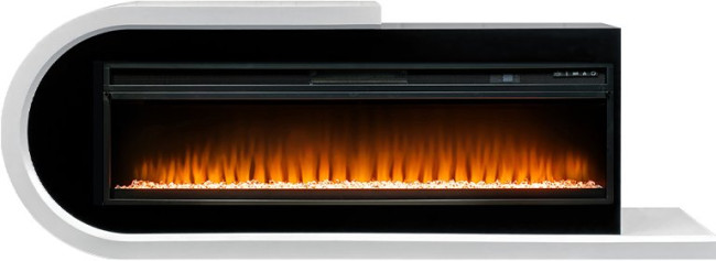 Каминокомплект Basel 60 L - Белый с черным с очагом Vision 60 LED в Красноярске