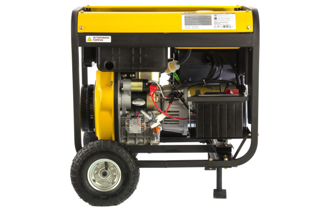 Генератор дизельный DD6300Е, 5.0 кВт, 220 В/50 Гц, 15 л, электростартер Denzel в Красноярске