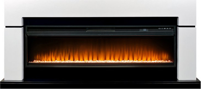 Каминокомплект Lindos 60 - Белый с черным с очагом Vision 60 LED в Красноярске