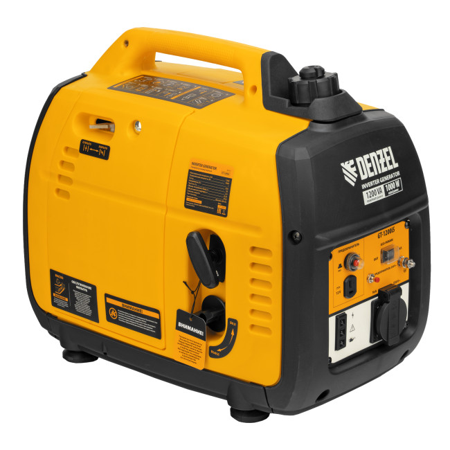 Генератор инверторный GT-1200iS, 1.2 кВт, 230 В, бак 2.4 л, закрытый корпус, ручной старт Denzel в Красноярске