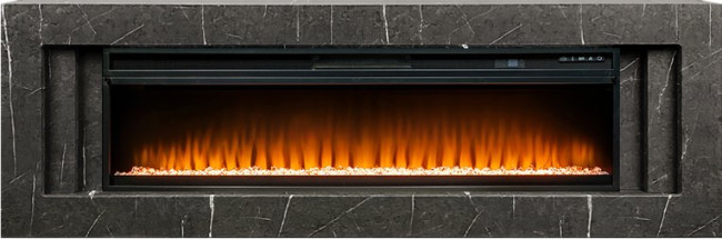 Каминокомплект Line 60 SFT Stone Touch - Серый мрамор с очагом Vision 60 LED в Красноярске