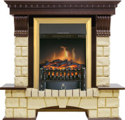 Каминокомплект Pierre Luxe - Темный дуб / Шампань с очагом Fobos FX Brass Каминокомплект Pierre Luxe - Темный дуб / Шампань с очагом Fobos FX Brass