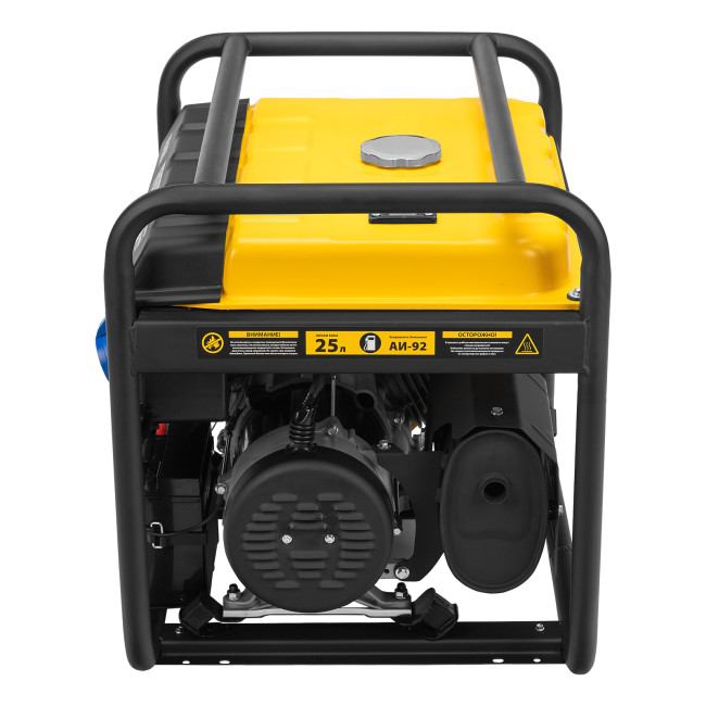 Генератор бензиновый PS 55 EA, 5.5 кВт, 230 В, 25 л, коннектор автоматики, электростартер Denzel в Красноярске