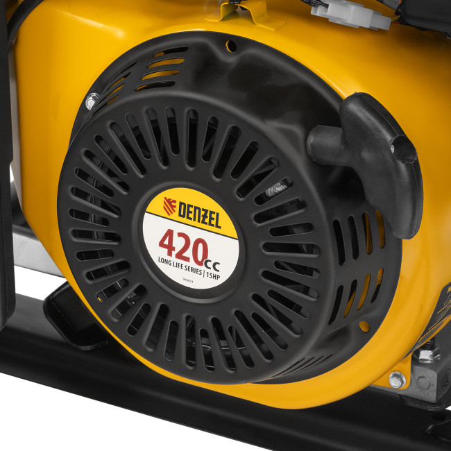 Генератор бензиновый PS 55 EA, 5.5 кВт, 230 В, 25 л, коннектор автоматики, электростартер Denzel в Красноярске