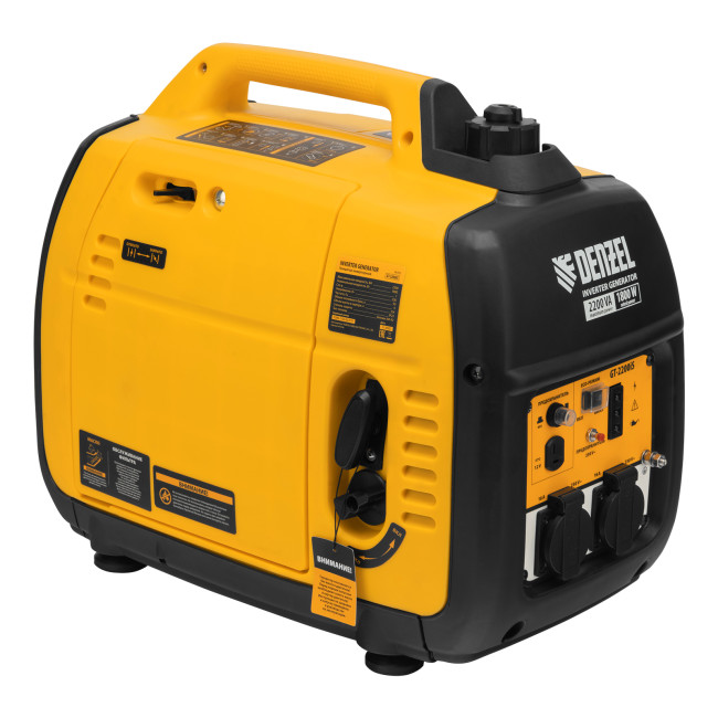 Генератор инверторный GT-2200iS, 2.2 кВт, 230 В, бак 4 л, закрытый корпус, ручной старт Denzel в Красноярске Генератор инверторный GT-2200iS, 2.2 кВт, 230 В, бак 4 л, закрытый корпус, ручной старт Denzel в Красноярске