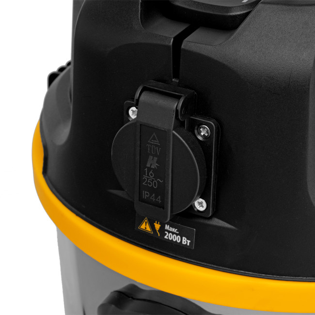 Пылесос строительный RVC30, 1400 Вт, бак 30 л, шланг 3 м, розетка с автосинхр. Denzel в Красноярске