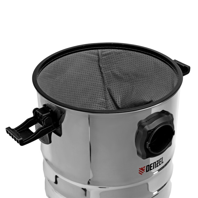 Пылесос строительный RVC30, 1400 Вт, бак 30 л, шланг 3 м, розетка с автосинхр. Denzel в Красноярске