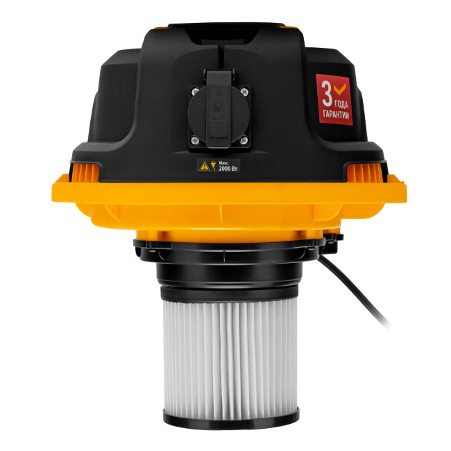 Пылесос строительный RVC30, 1400 Вт, бак 30 л, шланг 3 м, розетка с автосинхр. Denzel в Красноярске