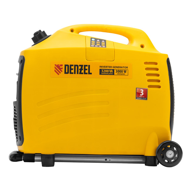 Генератор инверторный GT-3200iSE, 3.2 кВт, 230 В, бак 6 л, закрытый корпус, электростартер Denzel в Красноярске Генератор инверторный GT-3200iSE, 3.2 кВт, 230 В, бак 6 л, закрытый корпус, электростартер Denzel в Красноярске