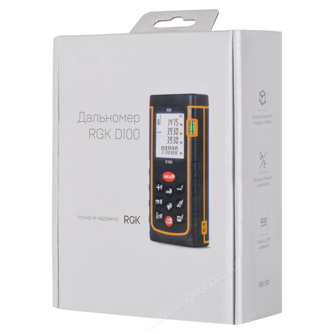 Лазерный дальномер RGK D100 (с поверкой) в Красноярске