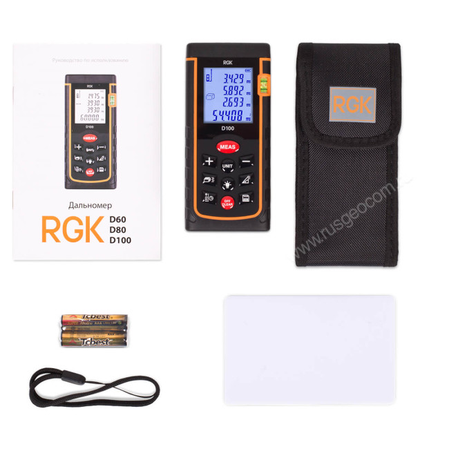 Лазерный дальномер RGK D100 (с поверкой) в Красноярске