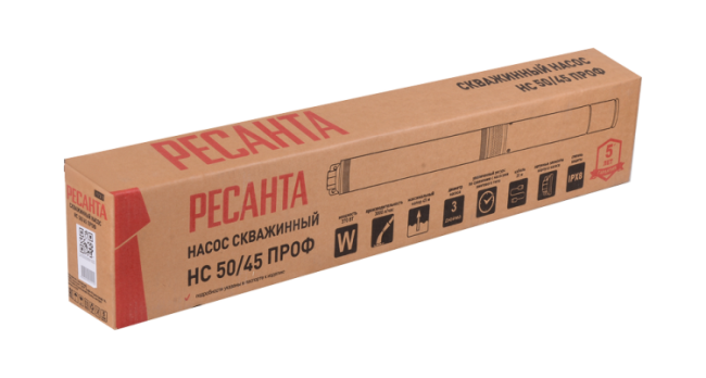 Скважинный насос Ресанта НС 50/45 (d.75 mm, кабель 20 м) в Красноярске