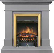 Каминокомплект California STD CRM (Разборный) - Санд грей с очагом Fobos FX Brass