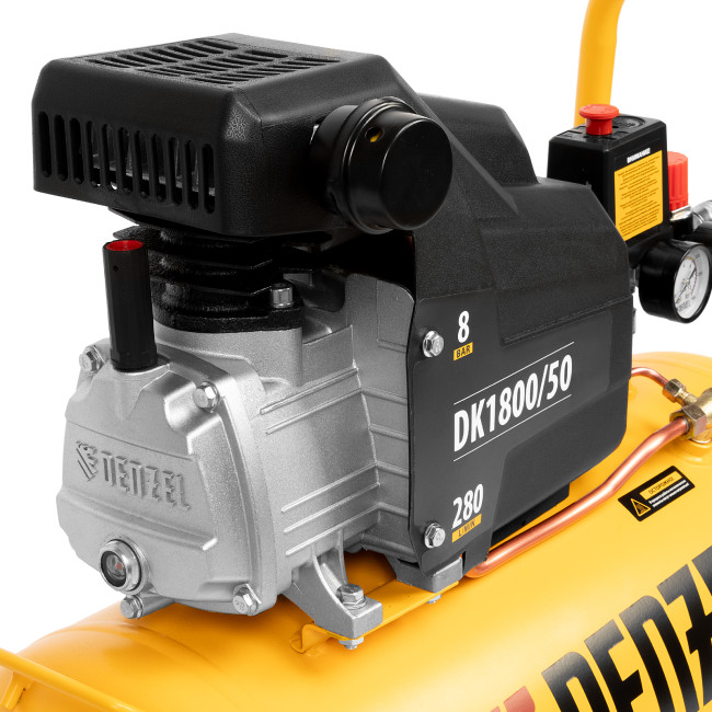 Компрессор воздушный DK1800/50, Х-PRO 1.8 кВт, 280л/мин, 50л Denzel в Красноярске