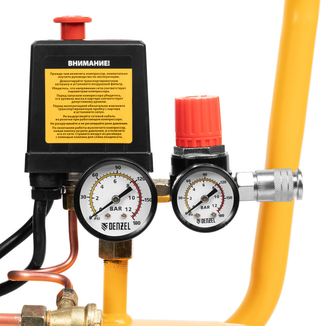 Компрессор воздушный DK1800/50, Х-PRO 1.8 кВт, 280л/мин, 50л Denzel в Красноярске