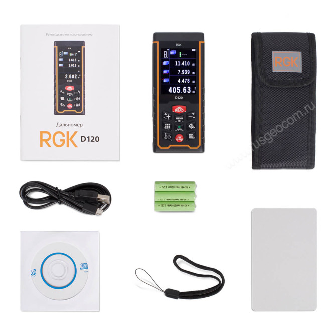 Лазерный дальномер с видоискателем RGK D120 (с поверкой) в Красноярске