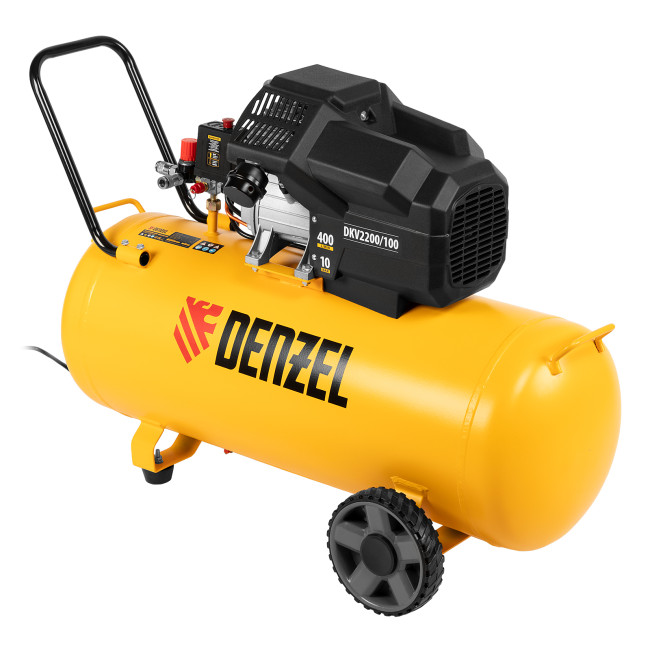 Компрессор воздушный DKV2200/100, Х-PRO 2.2 кВт, 400 л/мин, 100л Denzel в Красноярске
