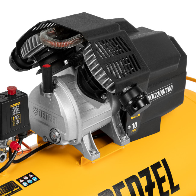 Компрессор воздушный DKV2200/100, Х-PRO 2.2 кВт, 400 л/мин, 100л Denzel в Красноярске