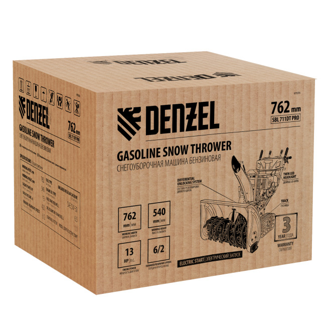 Бензиновая снегоуборочная машина SBL 711DT PRO, 420cc, гусеницы, эл.старт, блок. дифф. Denzel в Красноярске Бензиновая снегоуборочная машина SBL 711DT PRO, 420cc, гусеницы, эл.старт, блок. дифф. Denzel в Красноярске