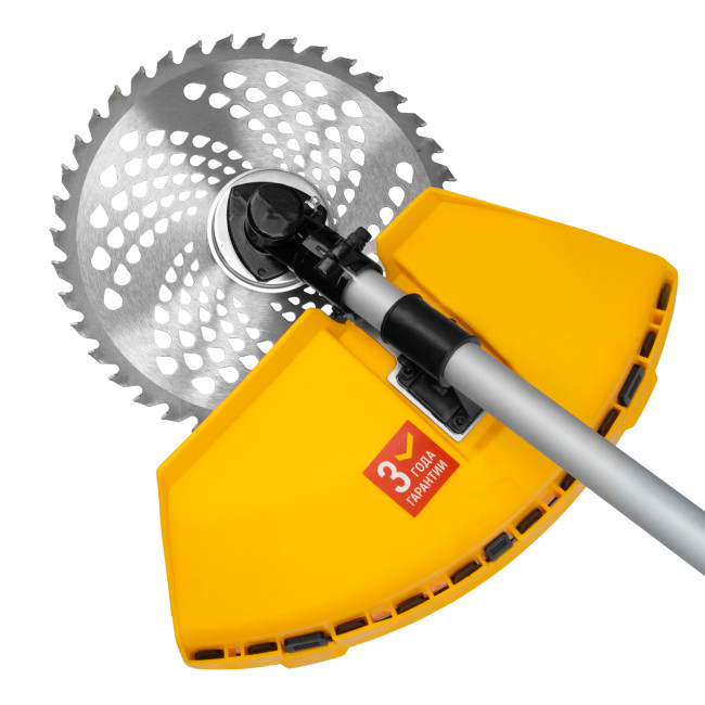 Триммер бензиновый DT-52E, 52 см3, неразъемная штанга, электростартер, состоит из 2 частей Denzel в Красноярске