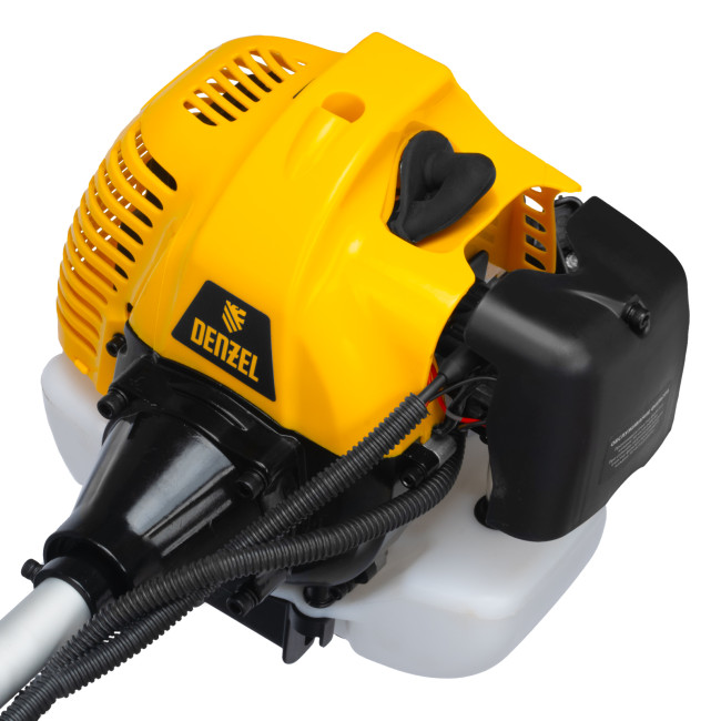 Триммер бензиновый DT-52E, 52 см3, неразъемная штанга, электростартер, состоит из 2 частей Denzel в Красноярске