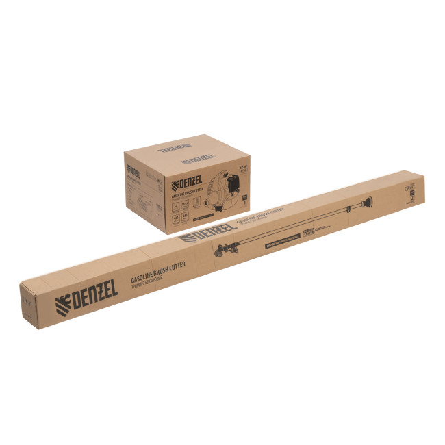 Триммер бензиновый DT-52E, 52 см3, неразъемная штанга, электростартер, состоит из 2 частей Denzel в Красноярске