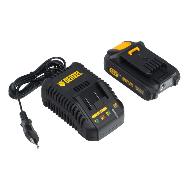 Триммер бензиновый DT-52E, 52 см3, неразъемная штанга, электростартер, состоит из 2 частей Denzel в Красноярске