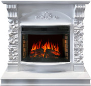 Каминокомплект Prague - Белый /Сланец белый с очагом Dioramic 25 LED FX Каминокомплект Prague - Белый /Сланец белый с очагом Dioramic 25 LED FX