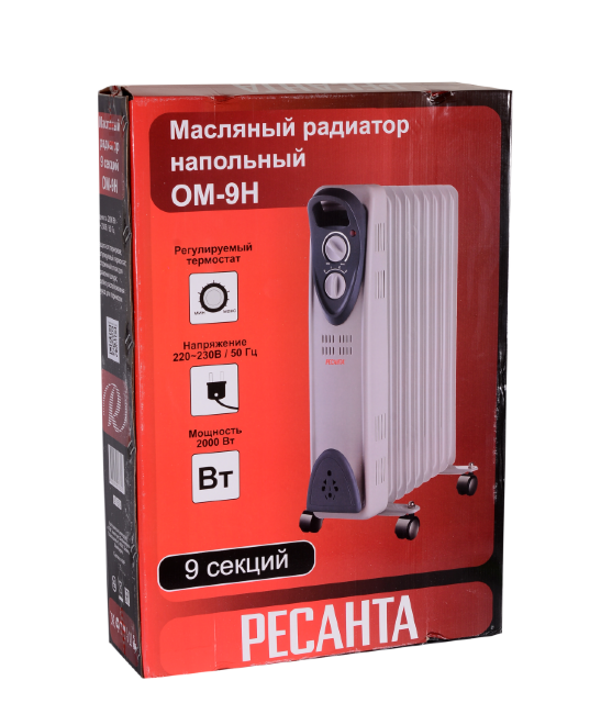 Масляный радиатор РЕСАНТА ОМ-9Н в Красноярске Масляный радиатор РЕСАНТА ОМ-9Н в Красноярске